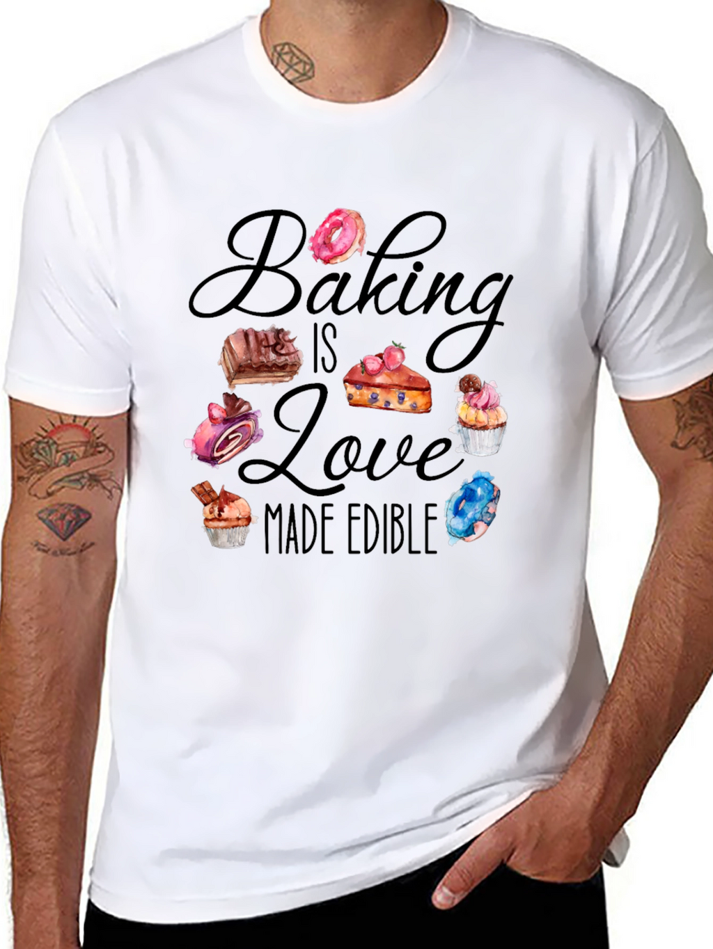 Baking is Love Made Edible Black T-Shirt