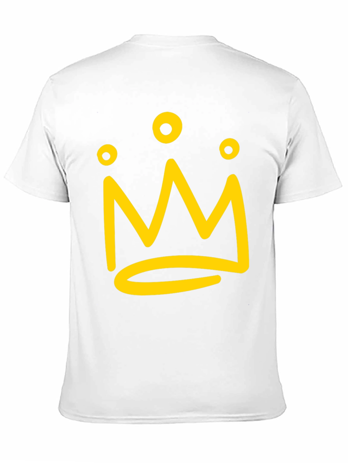 Crown Graphic Tee - Black Cotton Casual Shirt