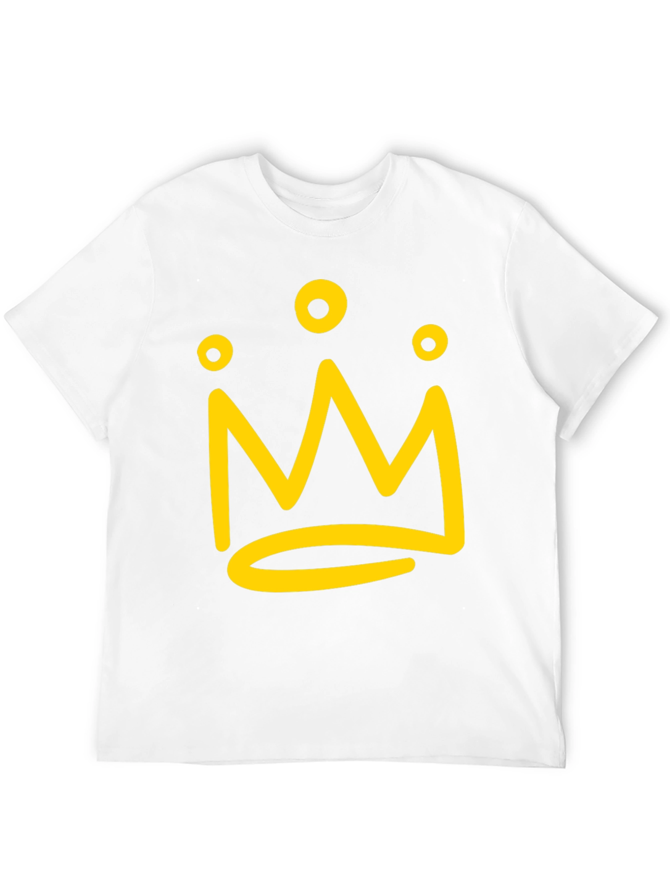 Crown Graphic Tee - Black Cotton Casual Shirt