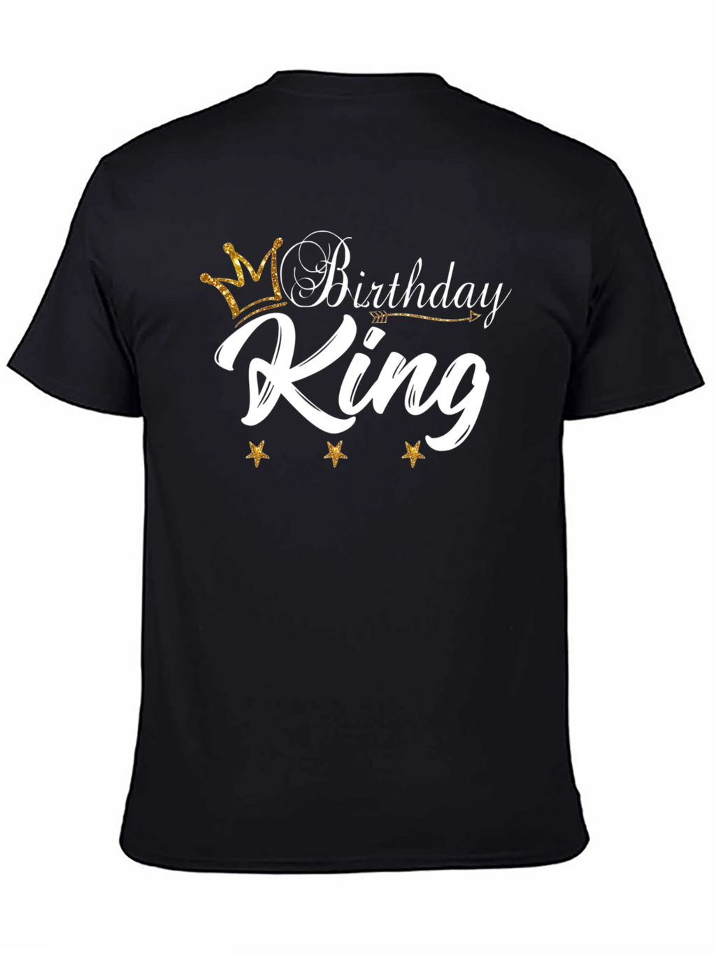 Birthday King Black Graphic Tee