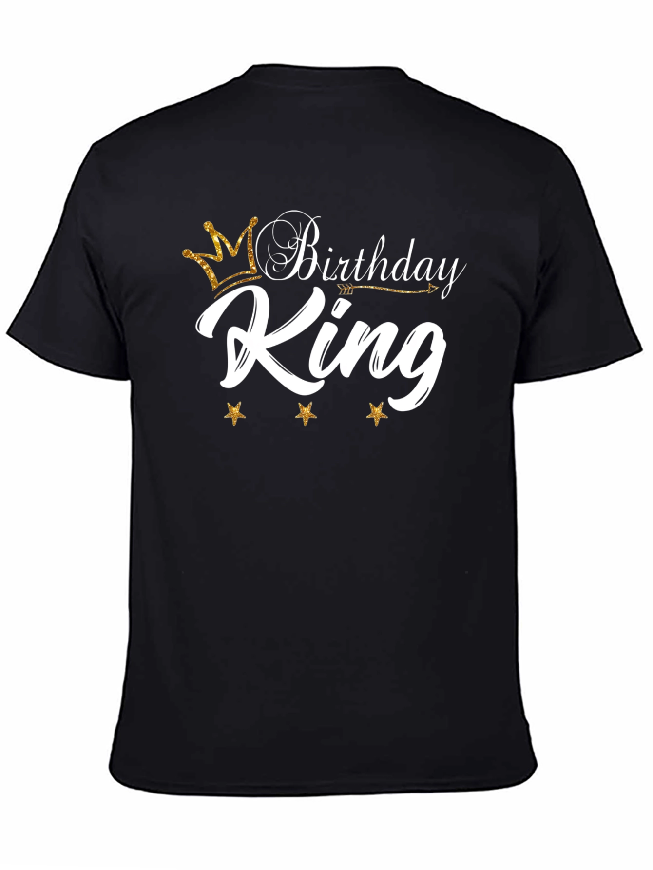 Birthday King Black Graphic Tee