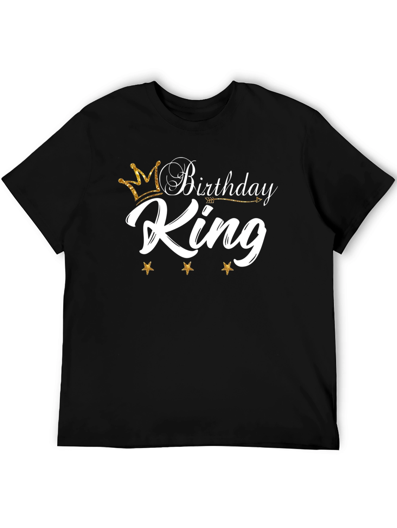 Birthday King Black Graphic Tee