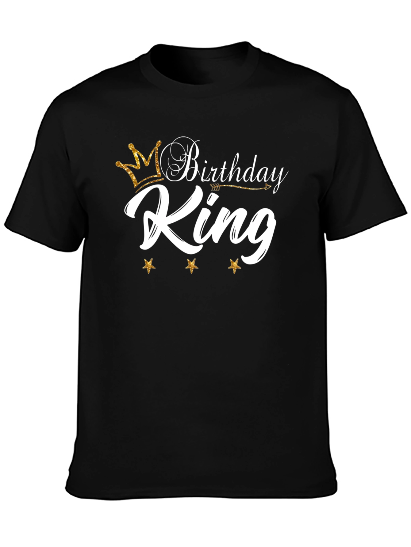 Birthday King Black Graphic Tee