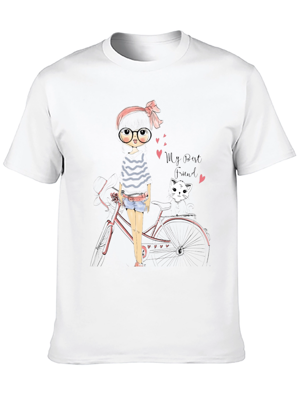 Girl and Cat Graphic Tee
