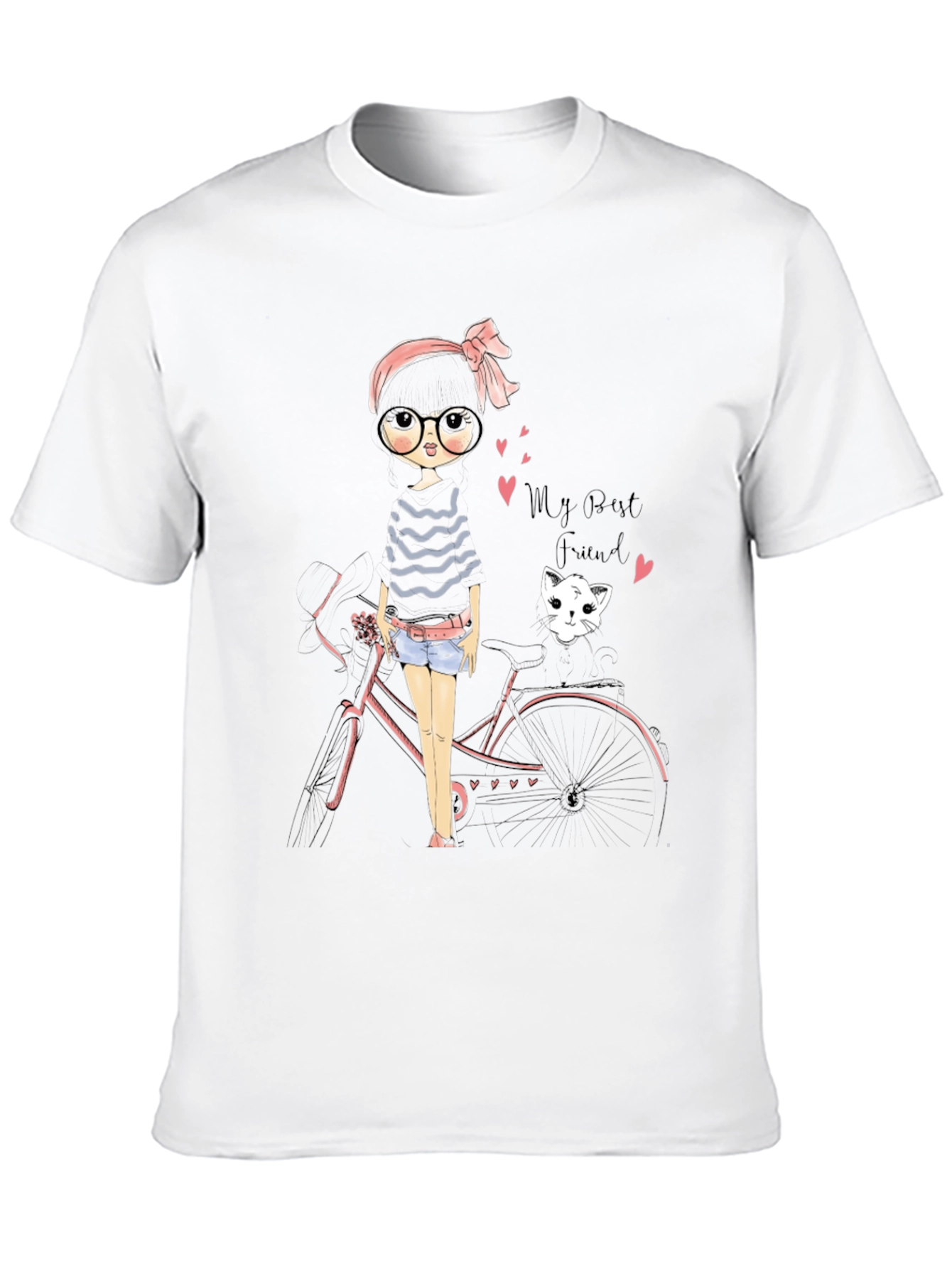 Girl and Cat Graphic Tee