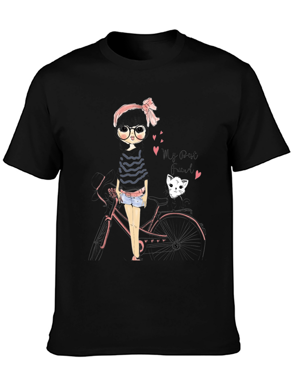 Girl and Cat Graphic Tee