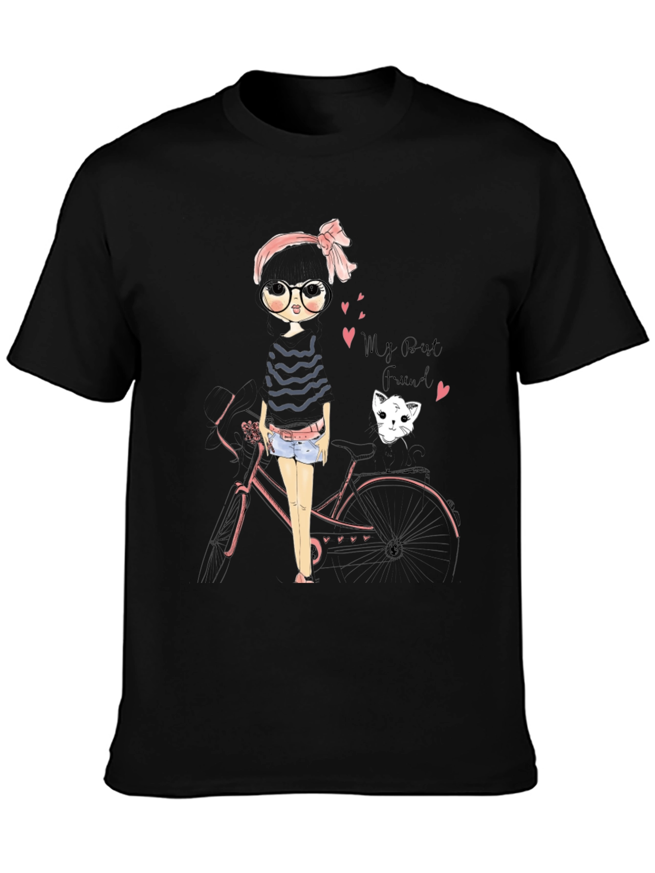 Girl and Cat Graphic Tee