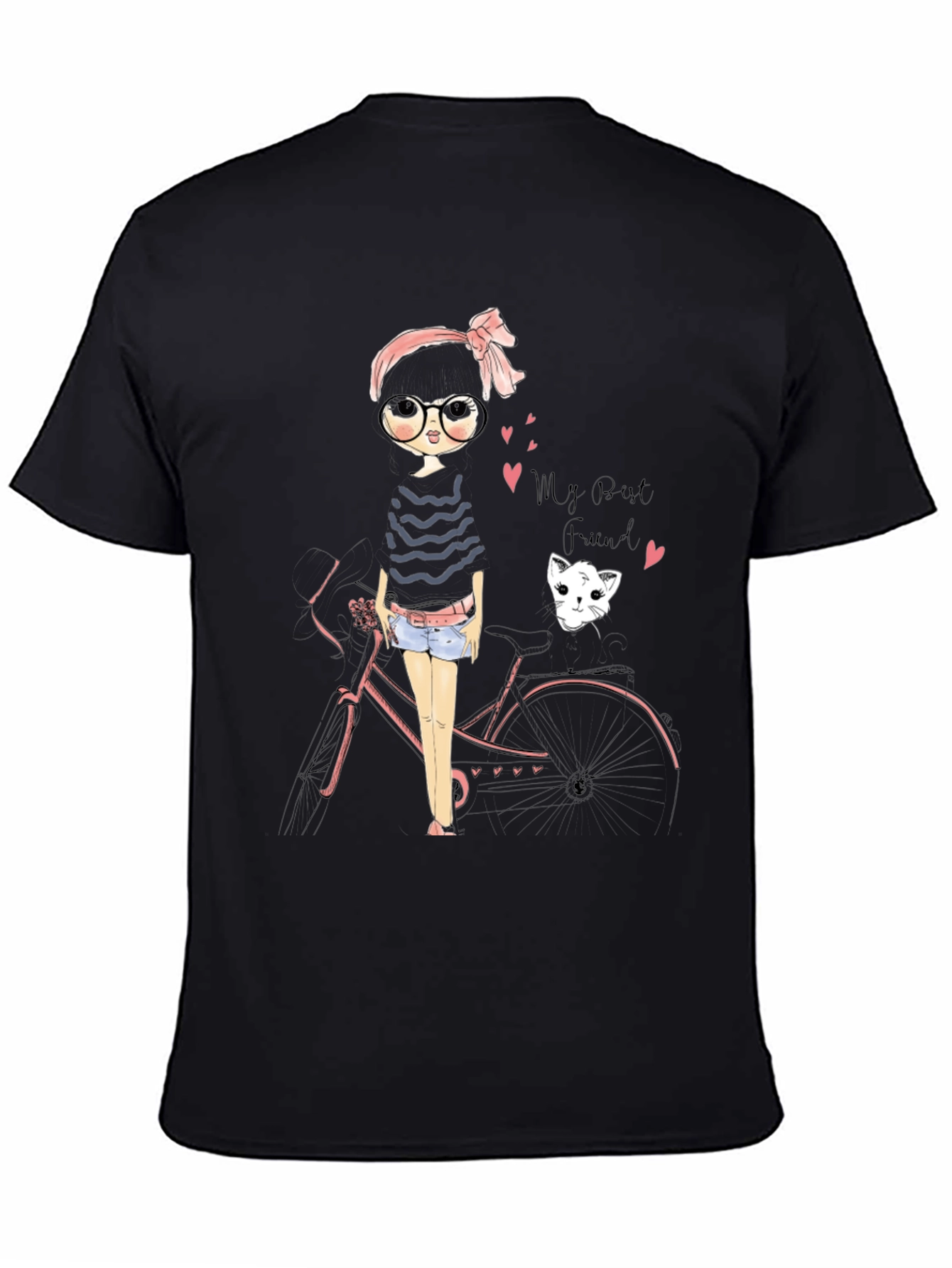 Girl and Cat Graphic Tee