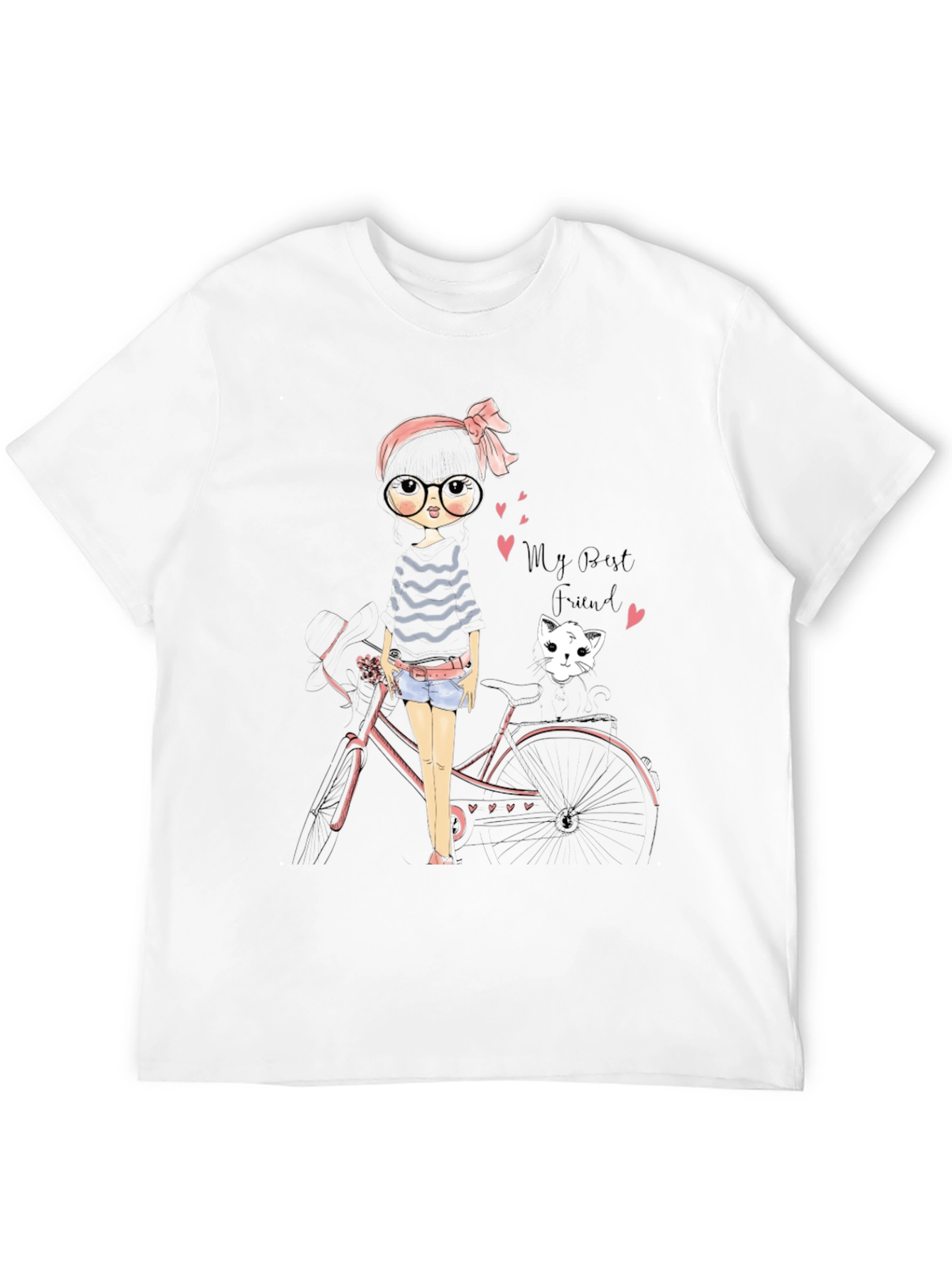 Girl and Cat Graphic Tee