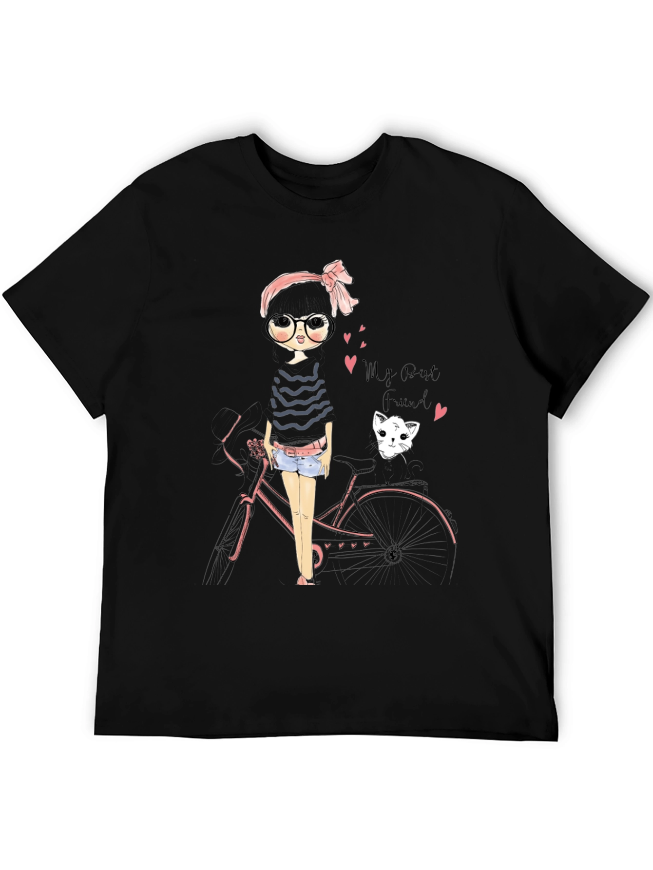 Girl and Cat Graphic Tee