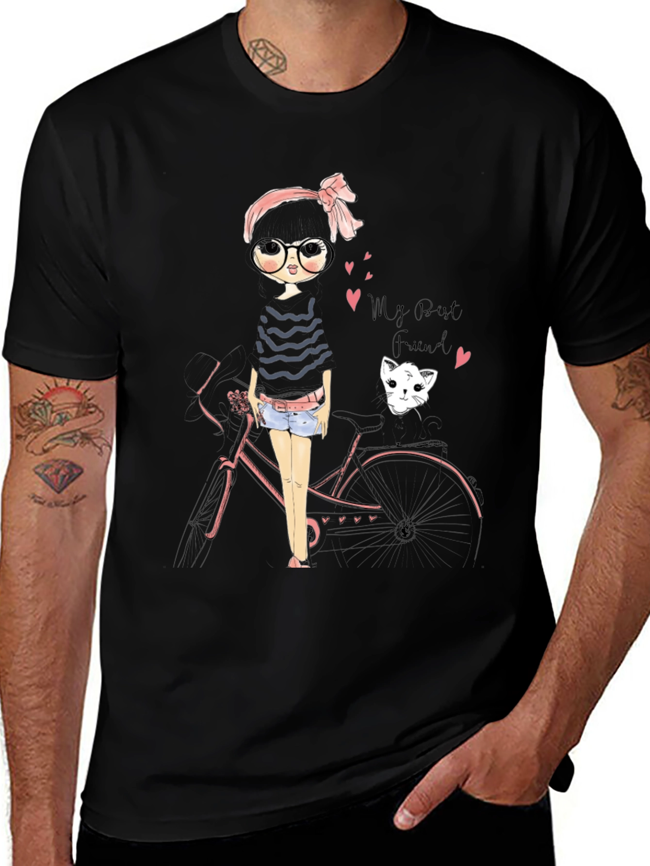 Girl and Cat Graphic Tee