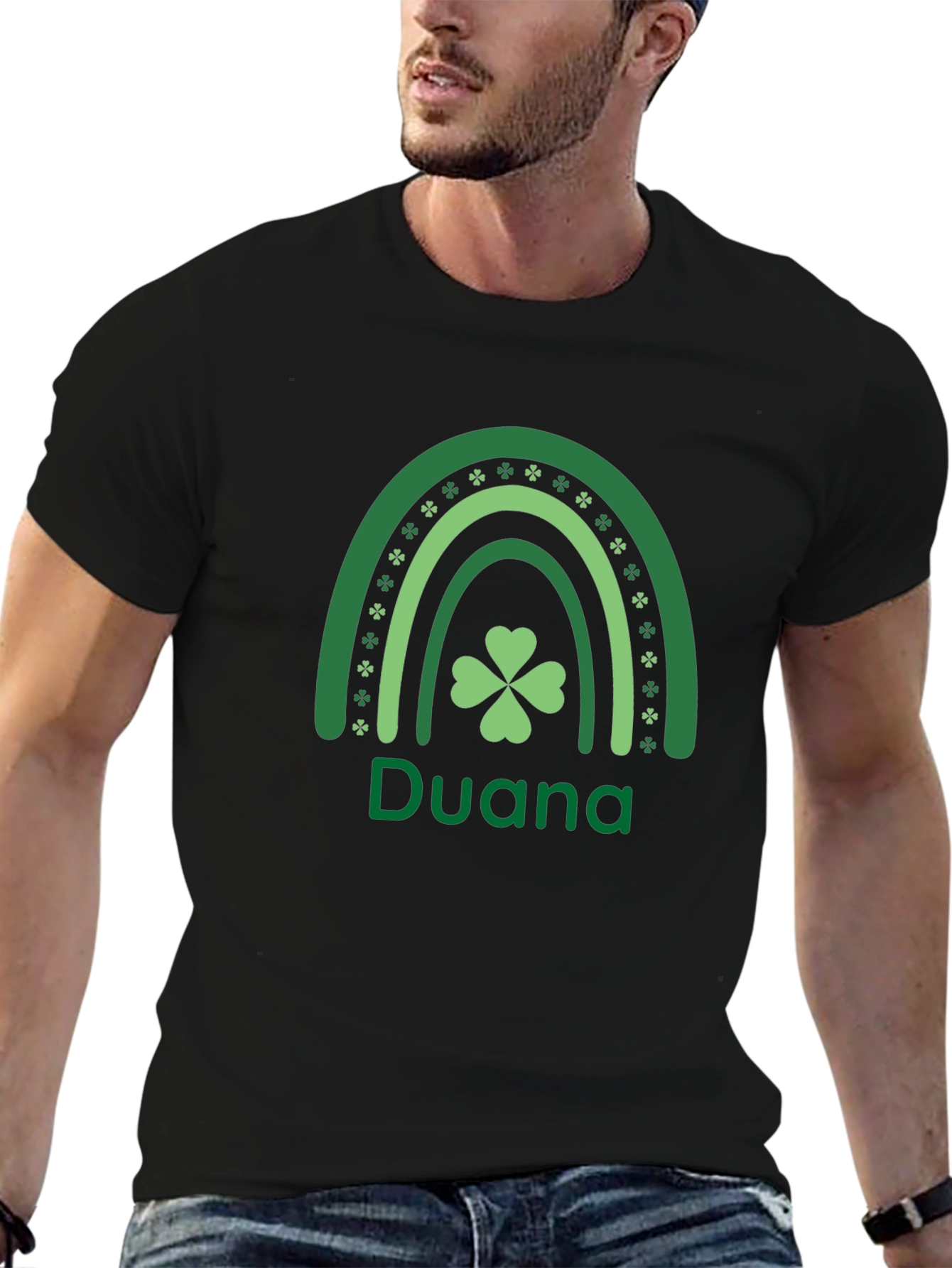 Duana St. Patricks Day Clover Rainbow T-Shirt