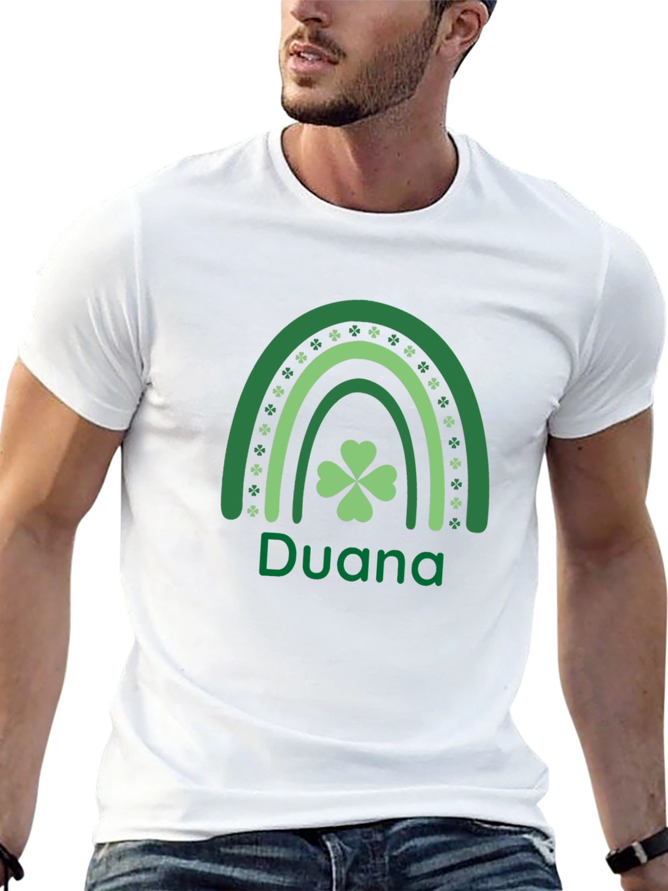 Duana St. Patricks Day Clover Rainbow T-Shirt