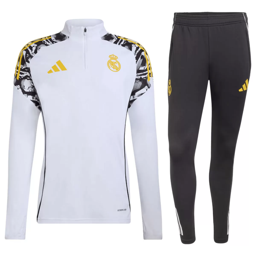 Real Madrid x Marvel Zipper Sweatshirt Kit(Top+Pants) White 2025/26