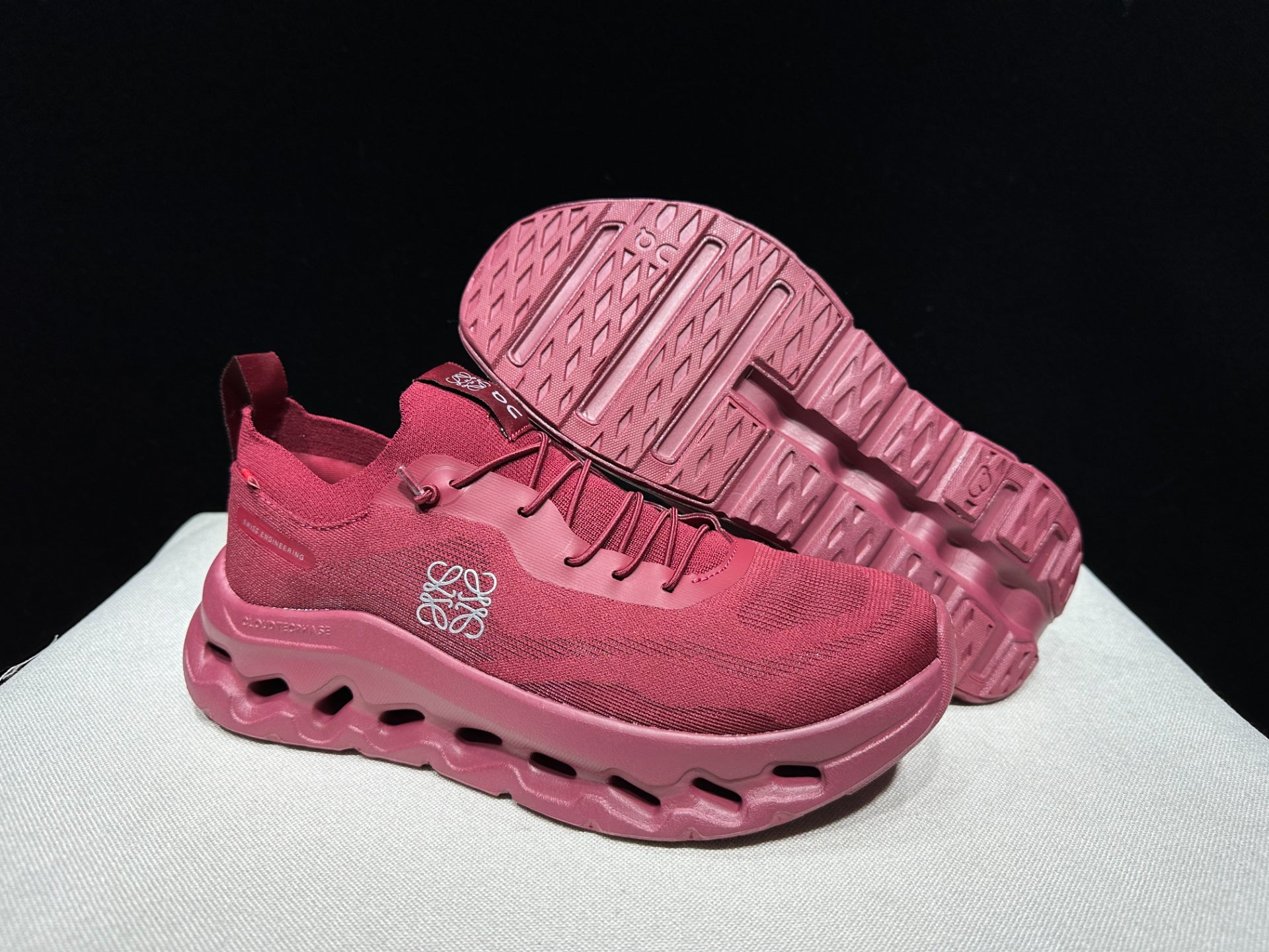 On Running x Loewe - Cloudtilt Beet Red Low Top Sneakers