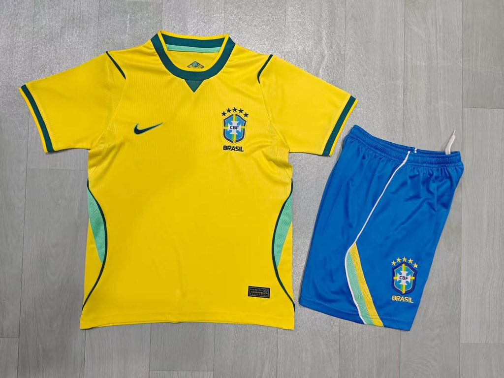 KIDS Brazil  World Cup Home Kit – Yellow/Blue/Green