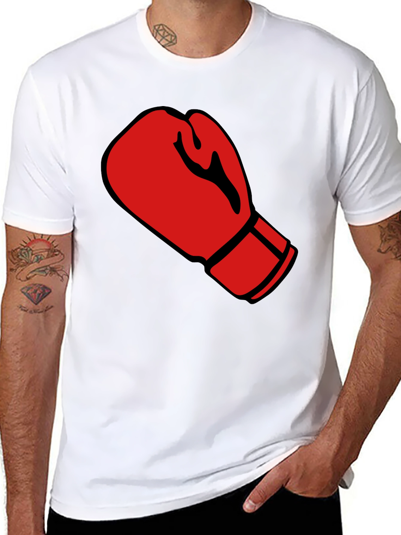 Boxing Glove Graphic Tee - Stylish Comfort