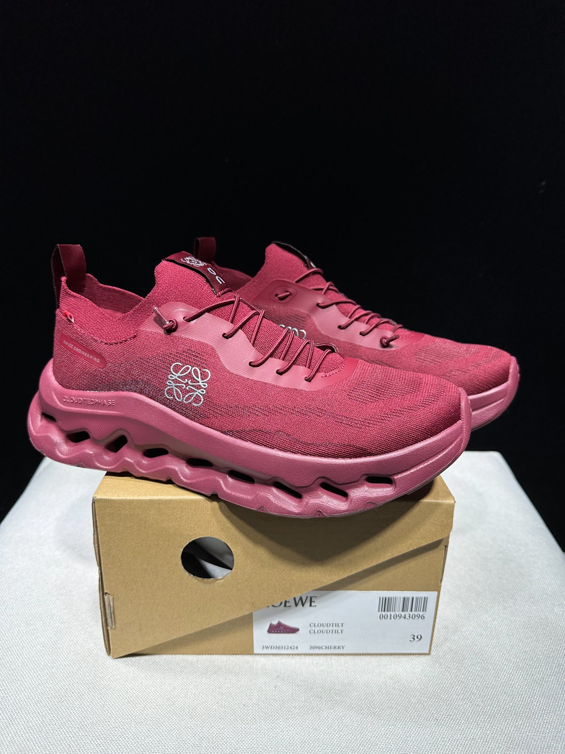 On Running x Loewe - Cloudtilt Beet Red Low Top Sneakers