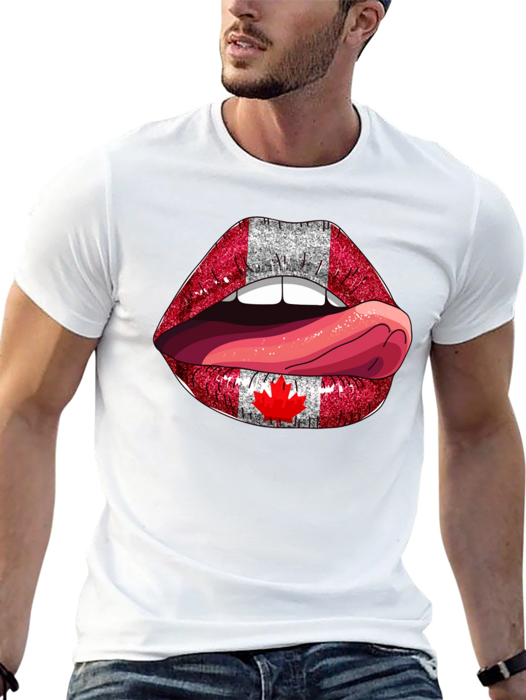 Canada Flag Lips T-Shirt