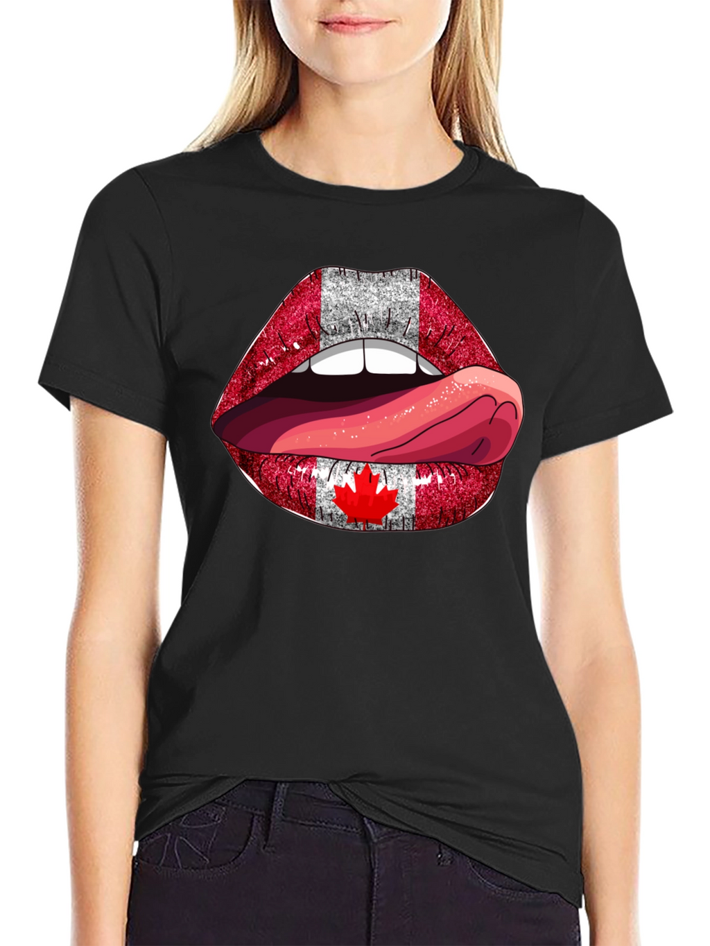 Canada Flag Lips T-Shirt