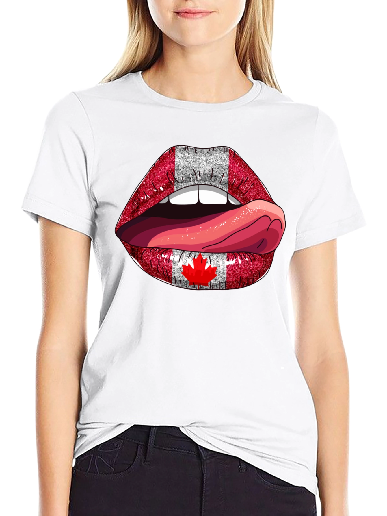 Canada Flag Lips T-Shirt
