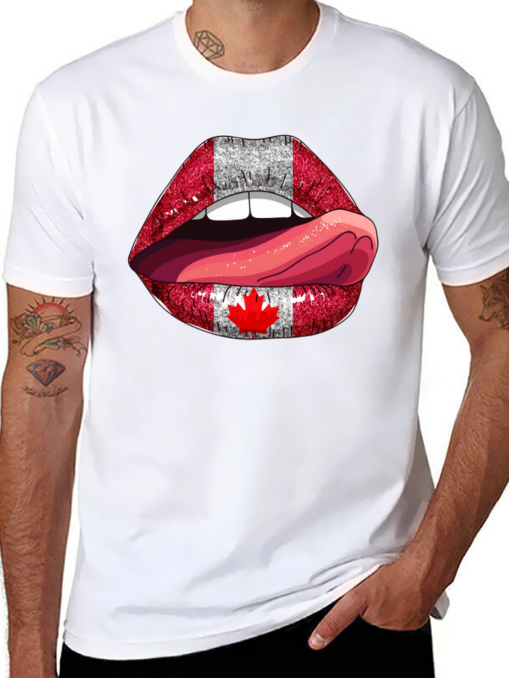 Canada Flag Lips T-Shirt