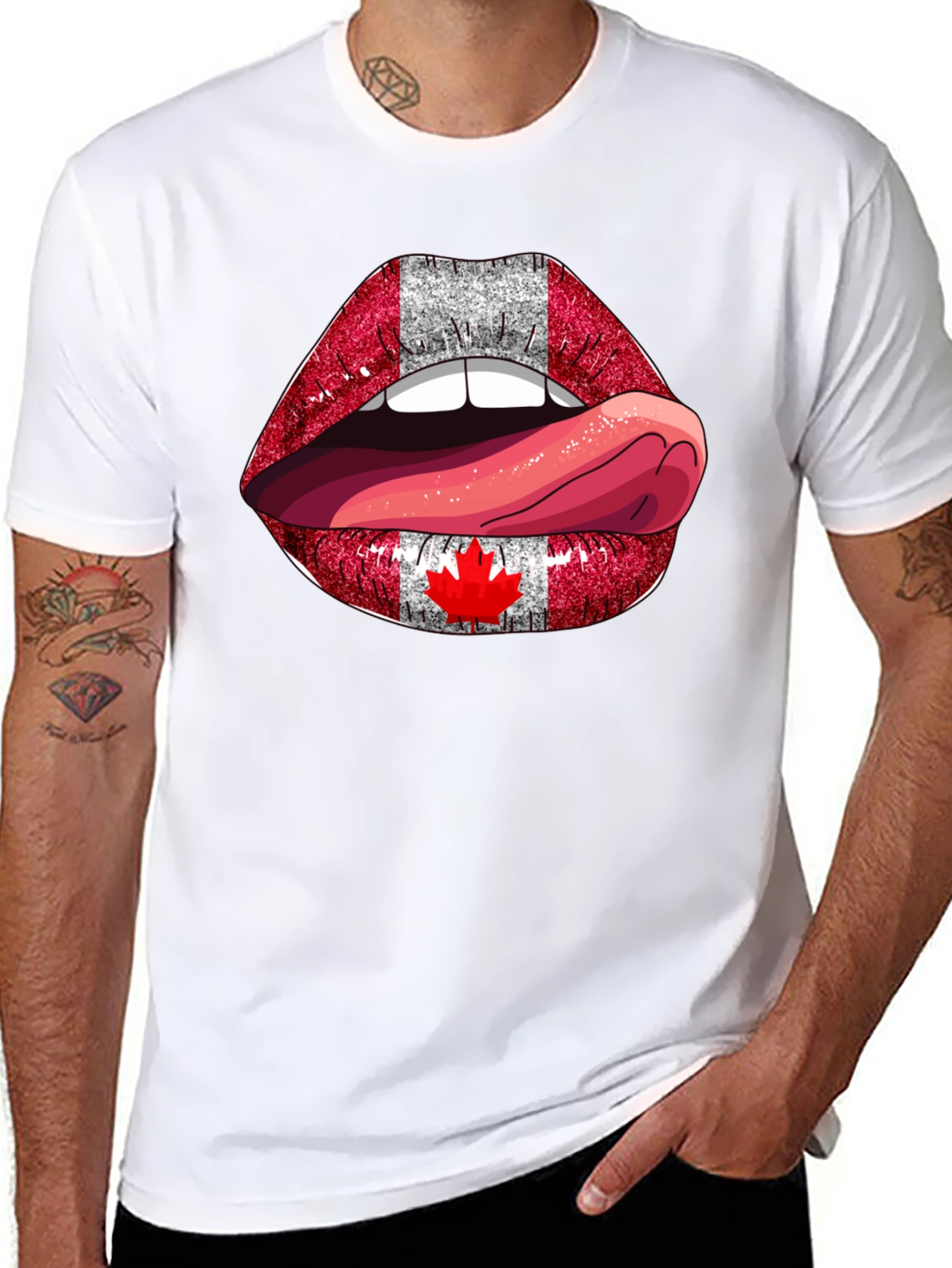 Canada Flag Lips T-Shirt