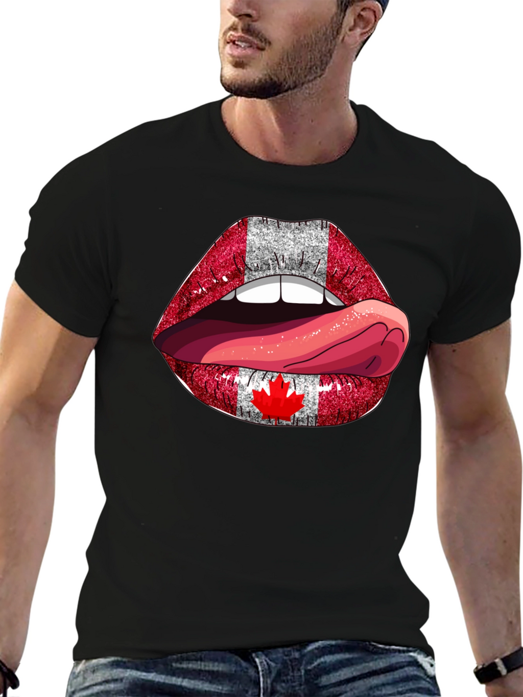 Canada Flag Lips T-Shirt