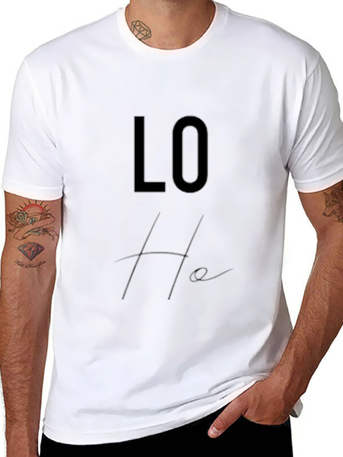 Trendy Black Lo-He Graphic Tee