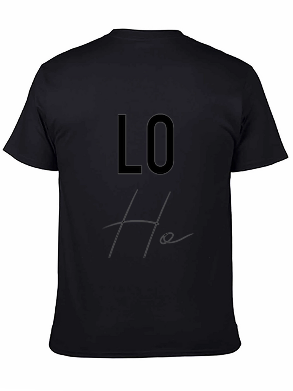 Trendy Black Lo-He Graphic Tee
