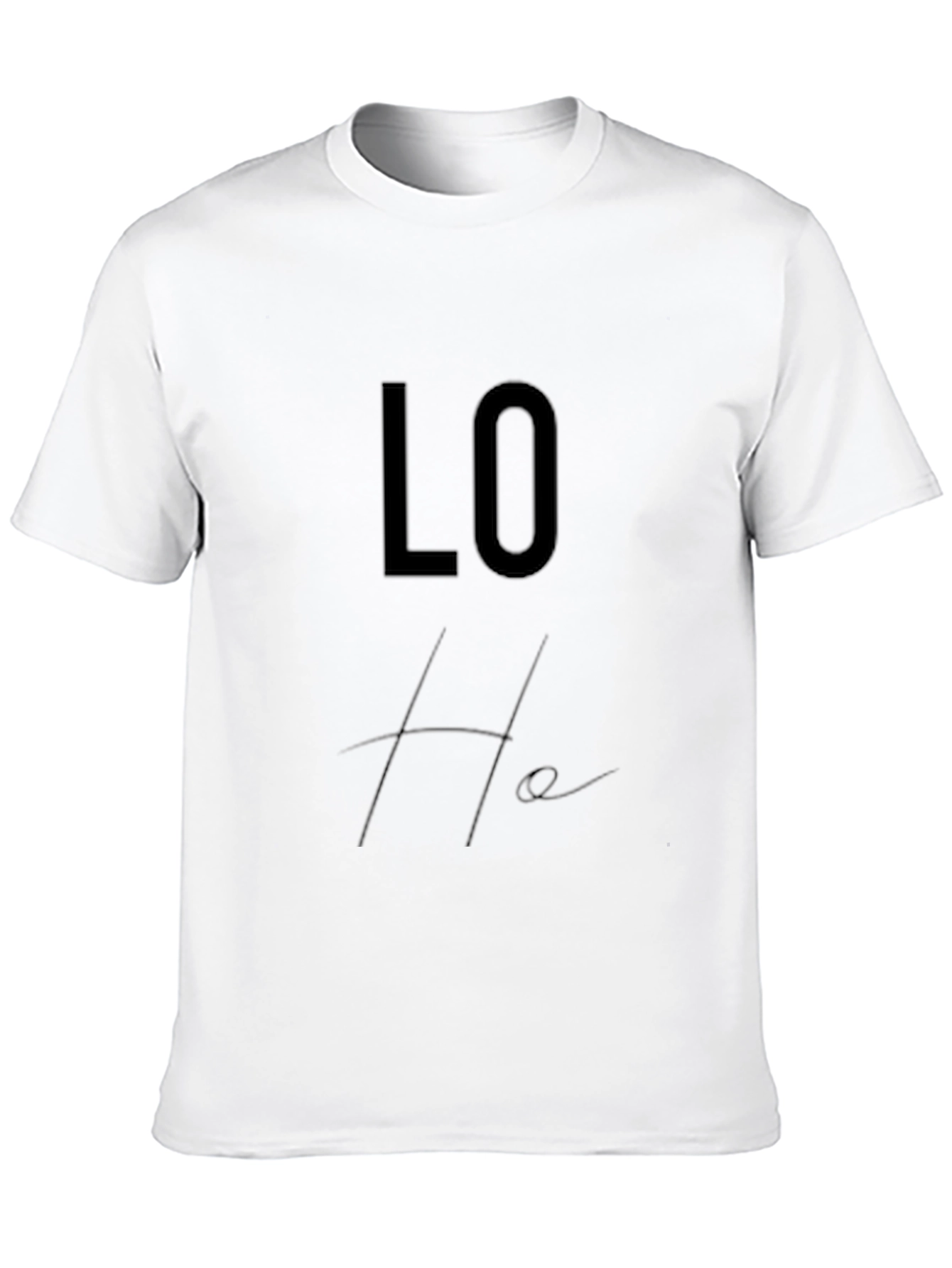 Trendy Black Lo-He Graphic Tee