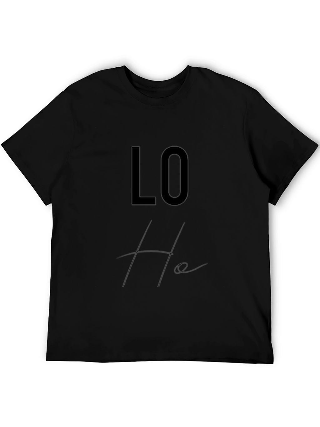 Trendy Black Lo-He Graphic Tee
