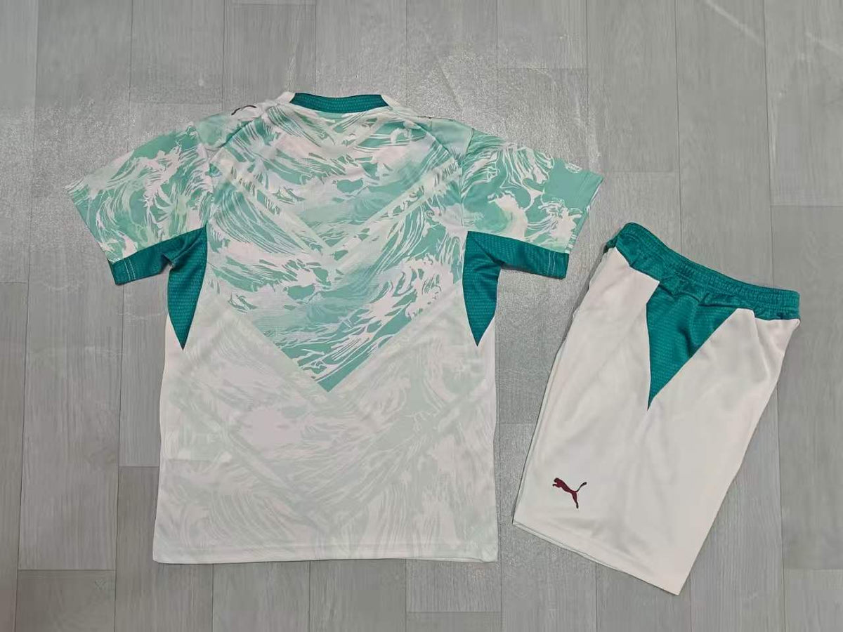 KIDS Portugal  Away Kit – Teal Wave Pattern
