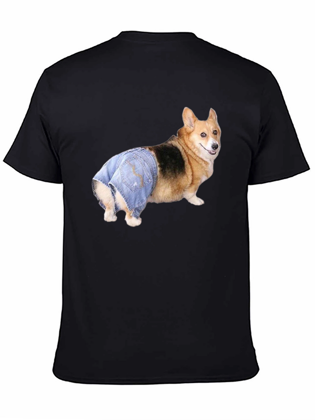 Dog in Jeans T-Shirt