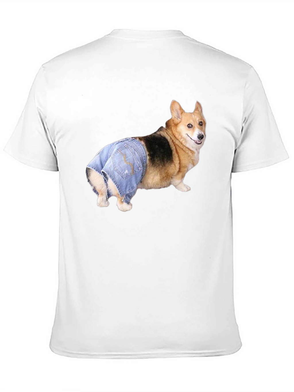 Dog in Jeans T-Shirt