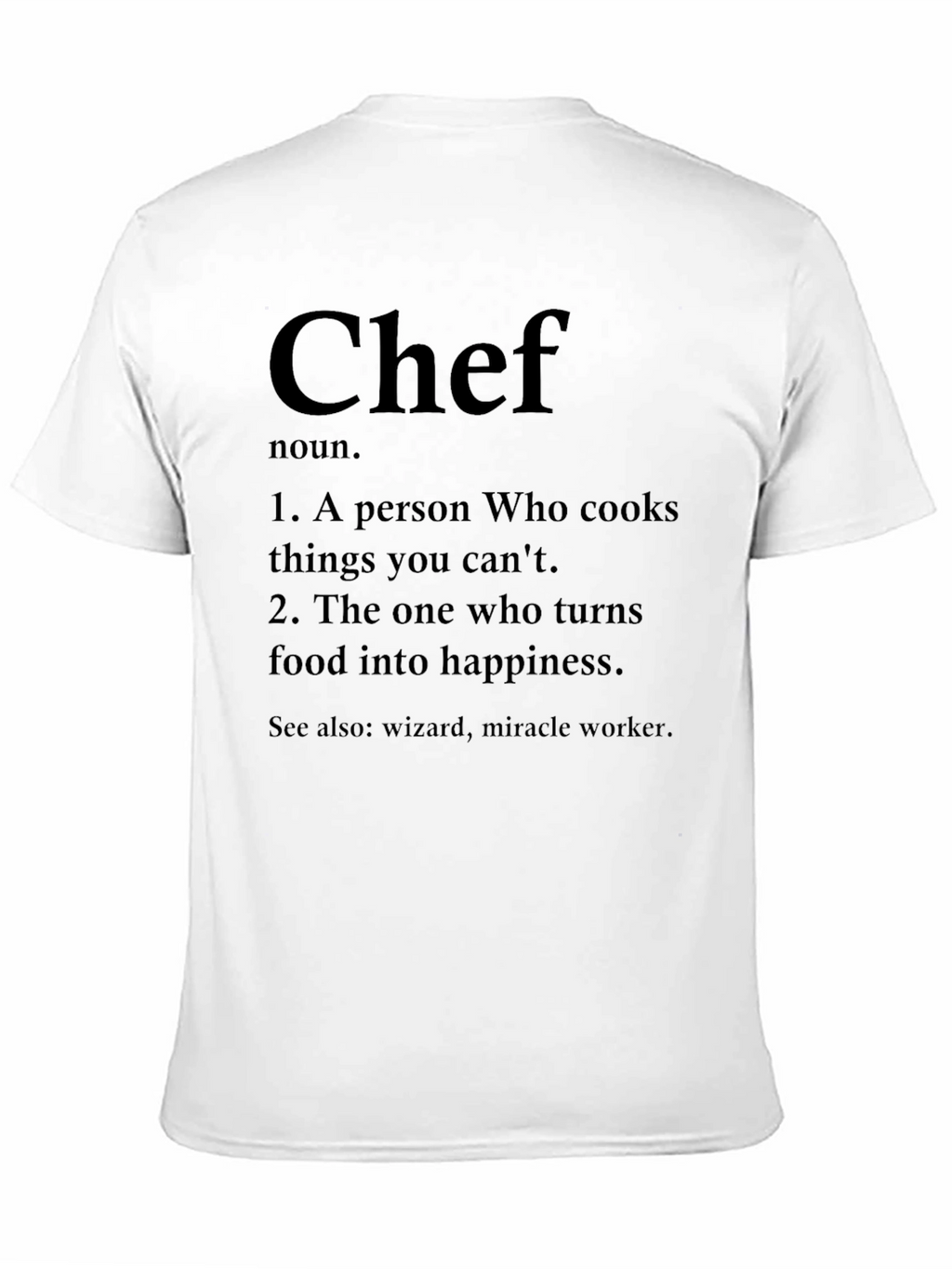 Chef Definition Black T-Shirt