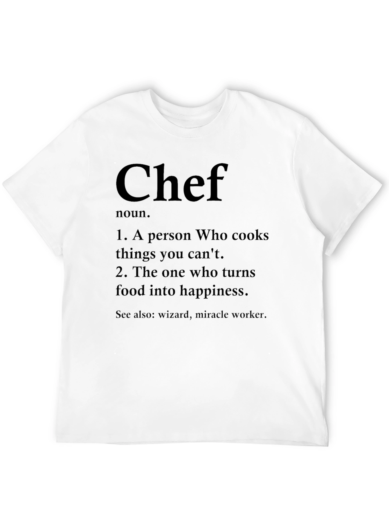 Chef Definition Black T-Shirt