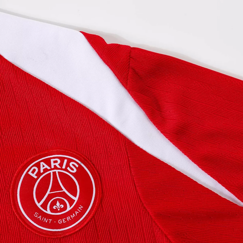 PSG Paris Saint-Germain Zipper Sweatshirt Kit(Top+Pants) Red 2025/26
