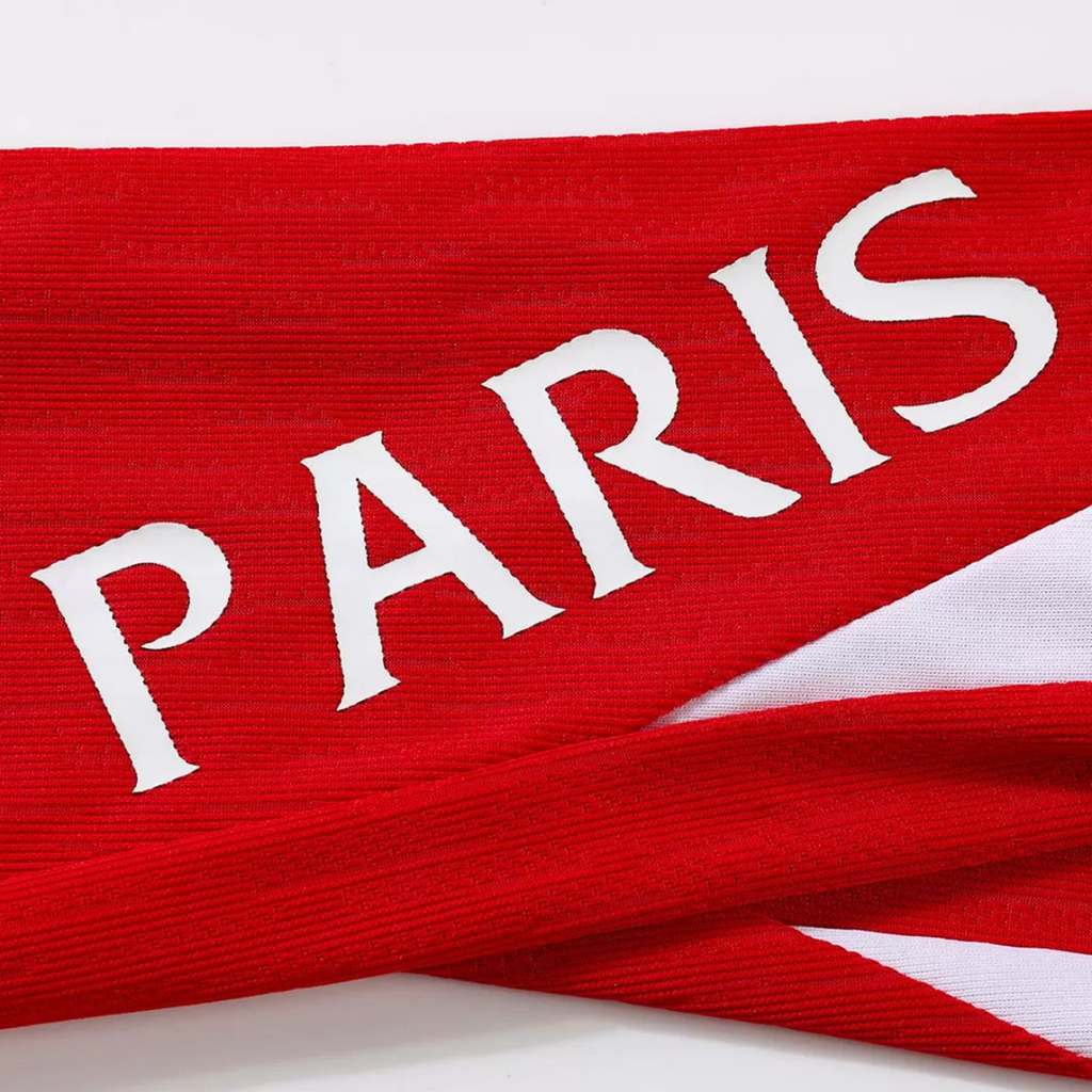 PSG Paris Saint-Germain Zipper Sweatshirt Kit(Top+Pants) Red 2025/26
