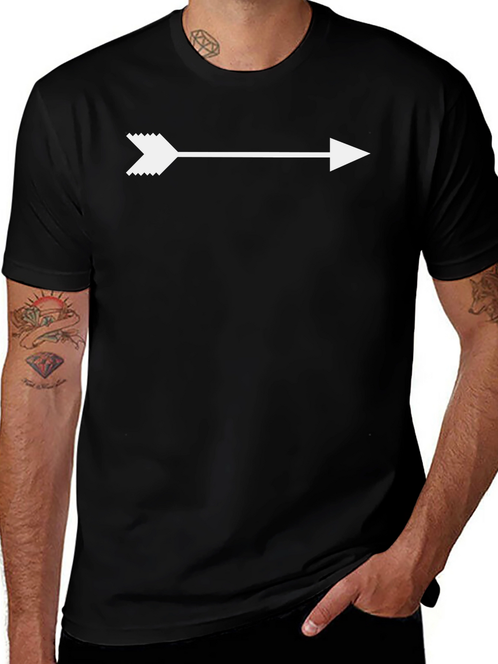 Arrow Graphic T-Shirt - Mens Casual Tee