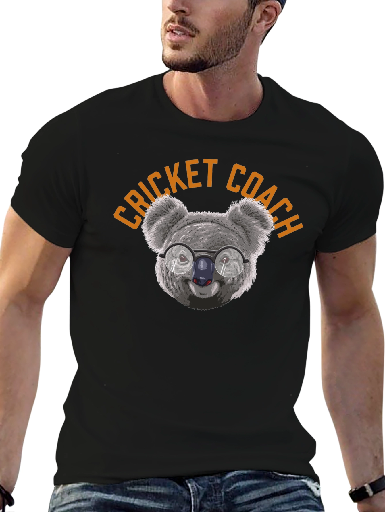 Cricket Coach Koala T-Shirt - Unique Graphic Tee