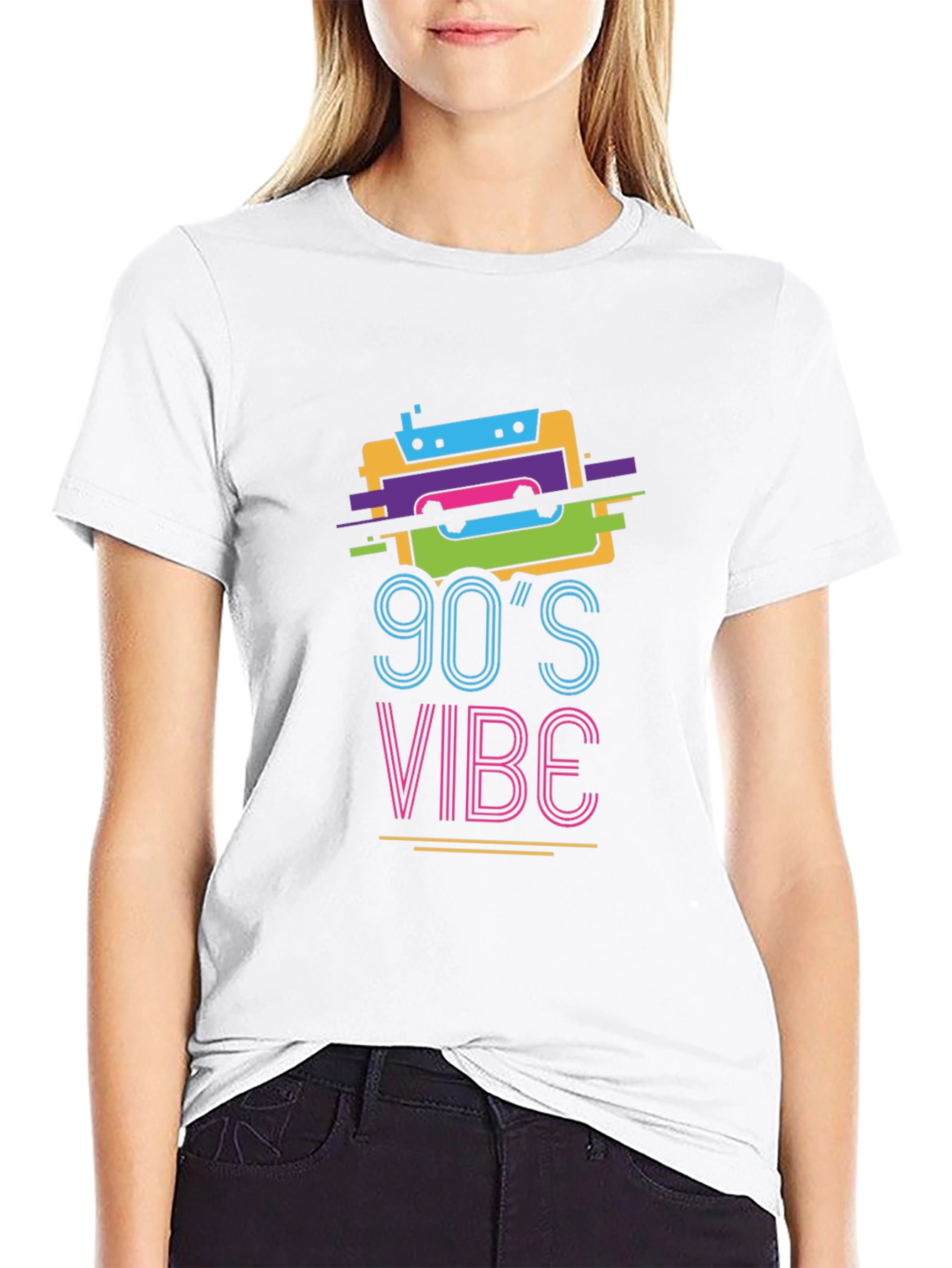 90s Vibe Graphic Tee - Retro Cassette Design