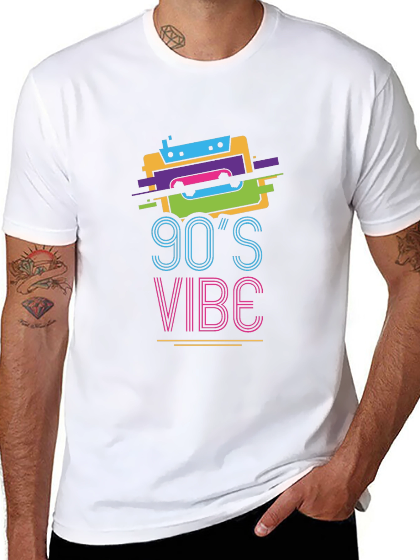 90s Vibe Graphic Tee - Retro Cassette Design