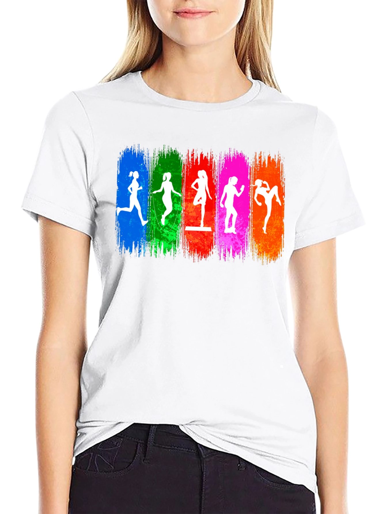 Colorful Fitness Womens Graphic Tee