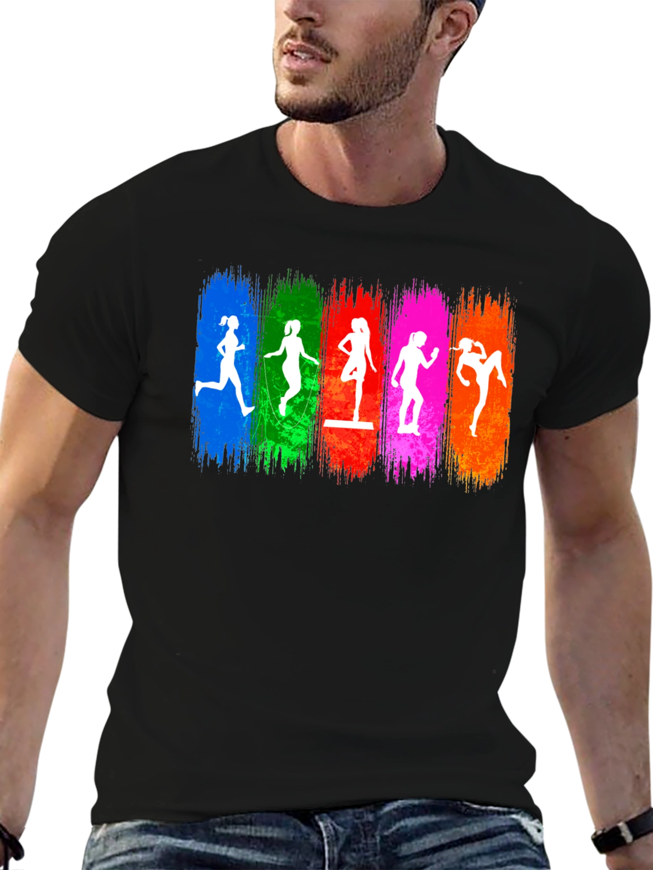 Colorful Fitness Womens Graphic Tee