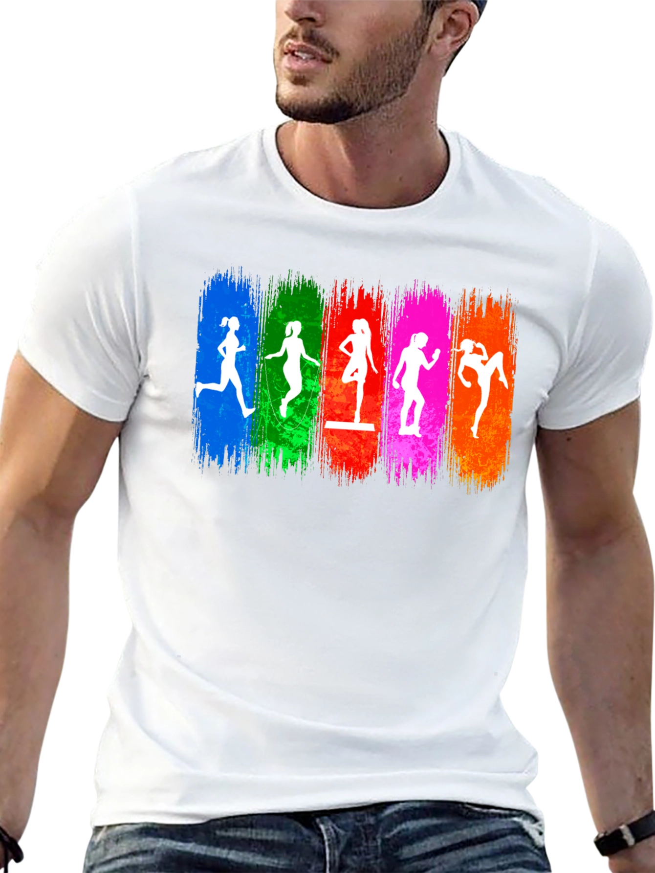 Colorful Fitness Womens Graphic Tee