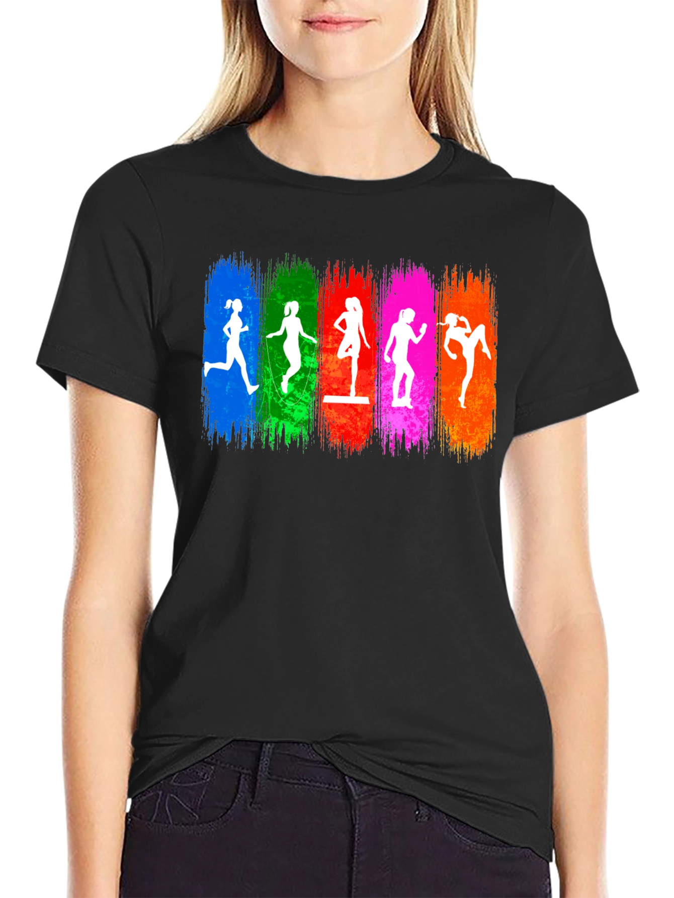 Colorful Fitness Womens Graphic Tee