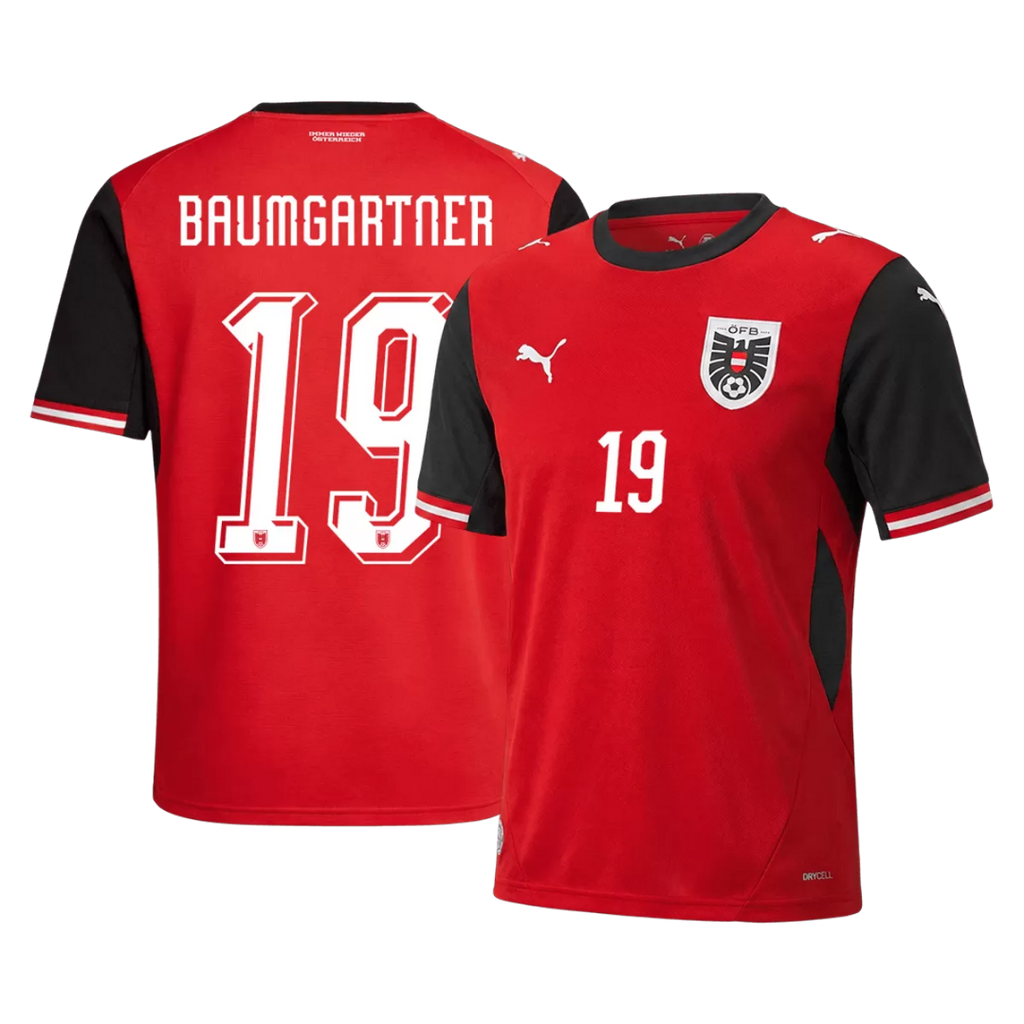 BAUMGARTNER #19 Austria Home Jersey World Cup 2026
