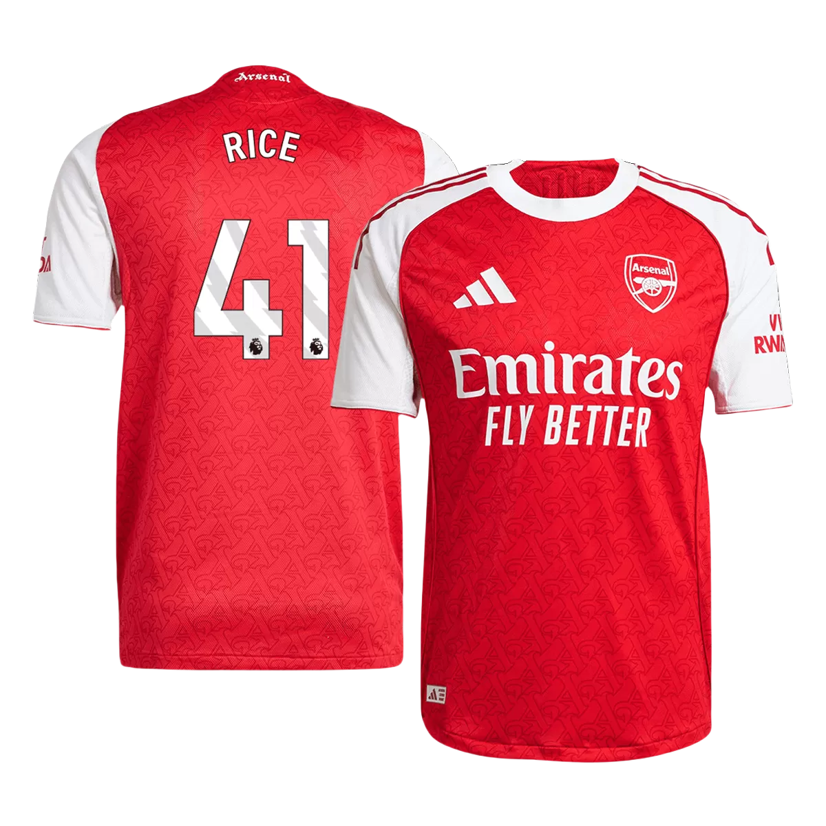Player Version RICE #41 Arsenal Home Jersey 2025/26