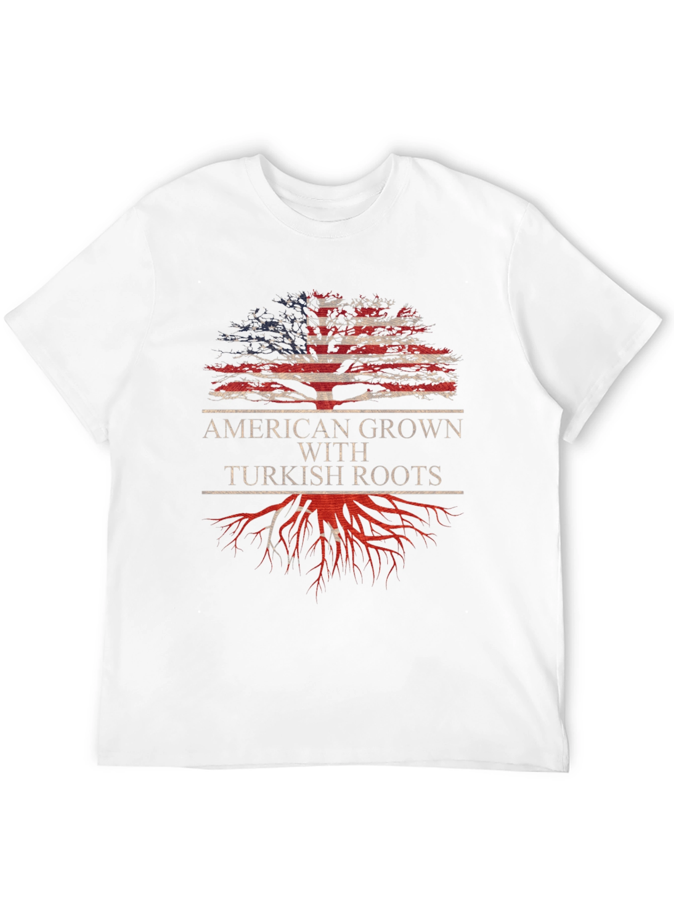 American Grown Turkish Roots Graphic T-Shirt